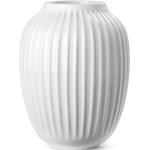 Vázy Kähler bielej farby v industriálnom štýle s kvetinovým vzorom z keramiky s výškou 25 cm 