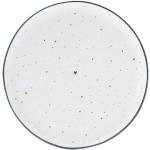 Dezertné taniere sivej farby z porcelánu s motívom: Srdcia s priemerom 19 cm 