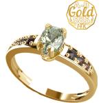 Zlaté prstene zlatožltej farby s granátom 