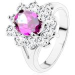 Prstene s kryštálmi Šperky eshop fialovej farby so zirkónom 49 