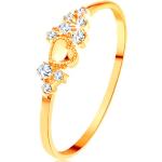 Zlaté prstene Šperky eshop zlatej farby zo zlata so zirkónom 62 lesklé na Valentín 