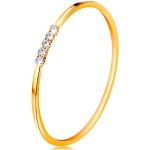Zlaté prstene Šperky eshop zlatej farby v trblietavom štýle zo zlata 54 lesklé 