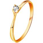Zlaté prstene Šperky eshop zlatej farby v trblietavom štýle zo zlata 55 lesklé 