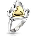 Prstene z chirurgickej ocele Šperky eshop zlatej farby z ocele 49 na Valentín 