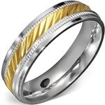 Prstene z chirurgickej ocele Šperky eshop zlatej farby z ocele 52 