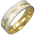 Prstene z chirurgickej ocele Šperky eshop zlatej farby z ocele so zirkónom 52 
