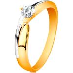 Zlaté prstene Šperky eshop zlatej farby zo zlata so zirkónom 56 lesklé 