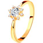 Zlaté prstene Šperky eshop zlatej farby zo zlata so zirkónom 56 