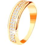 Zlaté prstene Šperky eshop zlatej farby v trblietavom štýle zo zlata 60 lesklé 
