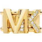 Dámske Zlaté prstene Michael Kors zlatej farby z mosadze so zirkónom v zľave 