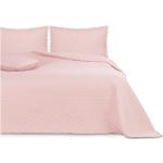 Prehozy na posteľ ružovej farby s jednofarebným vzorom z polyesteru 240x220 v zľave 