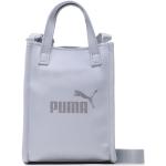 Dámske Shopper kabelky Puma Mini sivej farby z koženky v zľave 