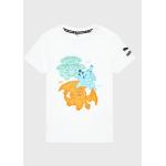 Detské tričká Puma Fit bielej farby z bavlny do 4 rokov s motívom Pokémon 