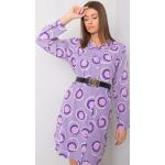 Dámske Denné šaty FashionHunters fialovej farby z viskózy Onesize na gombíky v zľave 