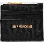 Dámske Designer Púzdra na karty Moschino Love Moschino čiernej farby z polyuretánu Vegan 