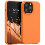 iPhone 13 Pro kryty kwmobile oranžovej farby zo silikónu 