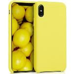 iPhone X/XS kryty kwmobile žltej farby zo silikónu 
