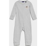 Dojčenské Detské body Gant Shield sivej farby z bavlny do 12 mesiacov s dlhými rukávmi vhodné do práčky 