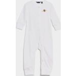 Dojčenské Detské body Gant Shield bielej farby z bavlny do 6 mesiacov s dlhými rukávmi vhodné do práčky 