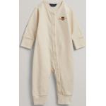 Dojčenské Detské body Gant Shield bielej farby z bavlny do 12 mesiacov s dlhými rukávmi 
