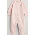 Detské pyžamá Gant Shield ružovej farby z bavlny do 12 mesiacov s dlhými rukávmi s cvokmi 