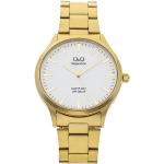 Pánske Náramkové hodinky Q&Q zlatej farby v zľave 