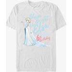 Pánske Tričká s krátkym rukávom queens bielej farby s motívom Frozen 