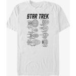 Queens Paramount Star Trek - Ships of Trek Men's T-Shirt White S