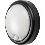 Vonkajšie nástenné svietidlá Rabalux čiernej farby v modernom štýle z plastu okrúhle so senzorom v zľave 
