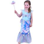 Dievčenské Detské karnevalové kostýmy rappa fialovej farby v trblietavom štýle do 6 rokov s motívom: Malá morská víla s flitrami 