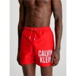 Pánske Designer Plavecké šortky Calvin Klein Underwear červenej farby v zľave 