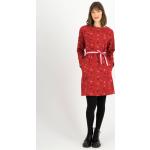 Dámske Mikinové šaty Blutsgeschwister BIO tmavo červenej farby v zľave - vysoká postava udržateľná móda 