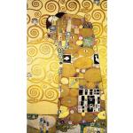 Obrazy žltej farby z dreva s motívom Gustav Klimt 