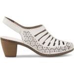 Dámske Kožené sandále Rieker bielej farby vo veľkosti 42 na leto 