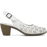 Dámske Kožené sandále Rieker bielej farby vo veľkosti 36 na leto 