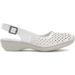 Dámske Kožené sandále Rieker bielej farby vo veľkosti 38 na leto 