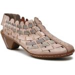 Dámske Kožené sandále Rieker béžovej farby vo veľkosti 39 na leto 