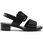 Dámske Kožené sandále Rieker čiernej farby vo veľkosti 36 na leto 