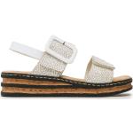 Dámske Kožené sandále Rieker béžovej farby vo veľkosti 41 na leto 