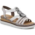 Dámske Kožené sandále Rieker bielej farby z koženky vo veľkosti 40 na leto 