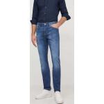Pánske Designer Slim Fit jeans HUGO BOSS BOSS modrej farby z bavlny so šírkou 34 s dĺžkou 32 