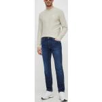 Pánske Designer Straight Fit jeans HUGO BOSS BOSS tmavo modrej farby regular z bavlny so šírkou 33 s dĺžkou 34 