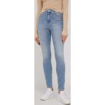 Dámske Skinny jeans Calvin Klein Jeans modrej farby z bavlny so šírkou 27 s dĺžkou 32 