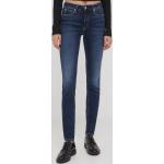 Dámske Skinny jeans Calvin Klein Jeans tmavo modrej farby z bavlny so šírkou 27 s dĺžkou 32 