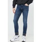 Pánske Skinny jeans Calvin Klein Jeans tmavo modrej farby z bavlny vo veľkosti XXS so šírkou 34 s dĺžkou 32 v zľave 