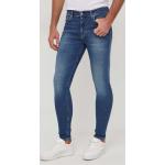 Pánske Skinny jeans Calvin Klein Jeans modrej farby super skinny z bavlny so šírkou 34 s dĺžkou 34 