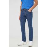 Pánske Designer Slim Fit jeans Calvin Klein tmavo modrej farby z bavlny so šírkou 36 s dĺžkou 34 