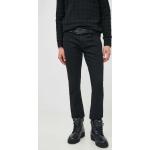 Pánske Designer Slim Fit jeans Calvin Klein čiernej farby z bavlny so šírkou 36 s dĺžkou 34 