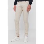 Pánske Slim Fit jeans Emporio Armani béžovej farby z bavlny so šírkou 33 s dĺžkou 32 