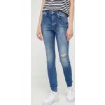 Dámske Skinny jeans Tommy Hilfiger TOMMY JEANS modrej farby super skinny z bavlny so šírkou 27 s dĺžkou 32 v zľave 